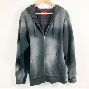 bleached zip up sweatshirt